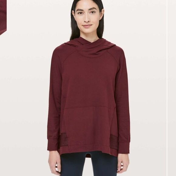 Lululemon Starting Place Hoodie Women’s Size‎ 8 Garnet Red Pullover W3ABWS - Picture 1 of 8